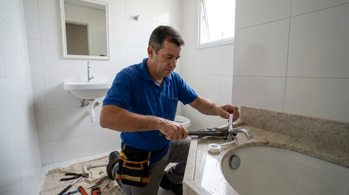 Instalação de torneira de cozinha em Florianópolis‑SC