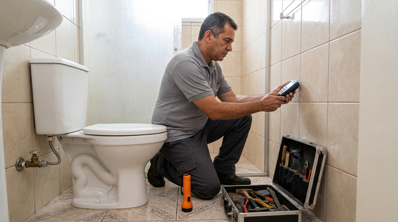 Técnico de caça vazamento com detector em Florianópolis‑SC